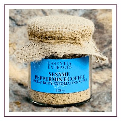 Essentia Extracts: Sesame Peppermint Coffee Scrub - (100 gm)