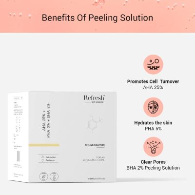Refresh Skin Sciences: AHA 25% - PHA 5% - BHA 2% Peeling Solution - 30ml