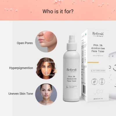 Refresh Skin Sciences: PHA 3% Alcohol Free Face Toner - 200ml