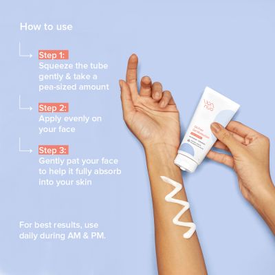 Nua : Oil-Free Gel Moisturizer | Moisturizer for Oily Skin with 5% Niacinamide, Ceramides, Vitamin B5 and Vitamin E - 50 gm