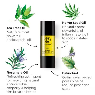 Brillare: Oil Away Power Drops For Acne Prone Skin - 15ml