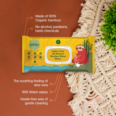 Allter : Massage Oil, Hydrating Wash & Wipes (Regular Pack) - Pack of 3