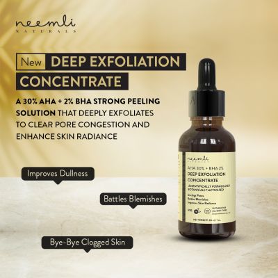 Neemli Naturals: AHA 30% + BHA 2% Deep Exfoliation Concentrate - 30 ml