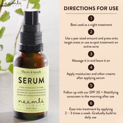 Neemli Naturals: Glycolic & Salicylic Acid Serum - 30 ml