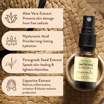 Neemli Naturals: Natural SPF 30 Mattifying Sunscreen - 50 ml
