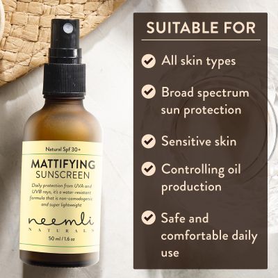 Neemli Naturals: Natural SPF 30 Mattifying Sunscreen - 50 ml