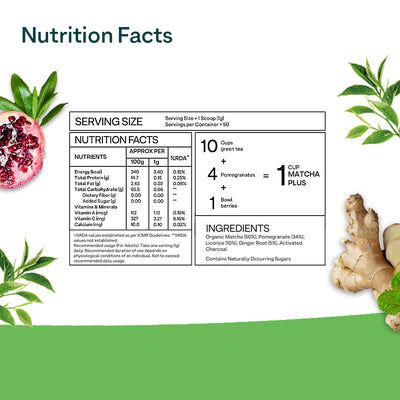 Oziva: Plant Based Matcha Plus - 50 Servings - 50 gm