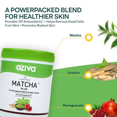 Oziva: Plant Based Matcha Plus - 50 Servings - 50 gm