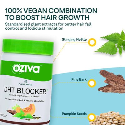 Oziva: Plant Based DHT Blocker - 60 Capsules