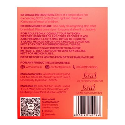 SETU: Immunity: Boost Strips | Orange Flavour - 30 Strips