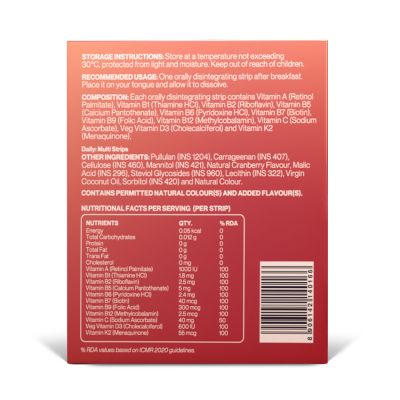 SETU: Daily: Multi Strips | Cranberry Flavour - 30 Strips