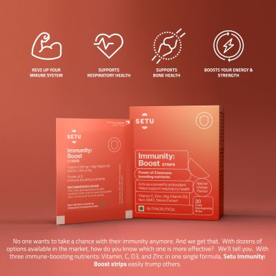 SETU: Immunity: Boost Strips | Orange Flavour - 30 Strips