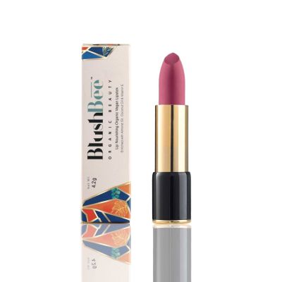 BlushBee Organic Beauty: Lip Nourishing Organic Vegan Lipstick, Mystic Mauve - 4.2 gms