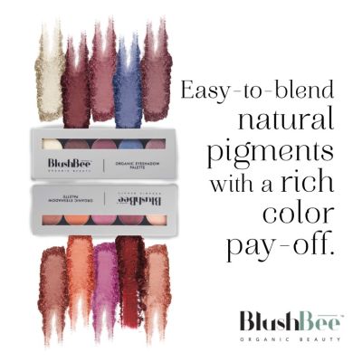 BlushBee Organic Beauty: Organic Eyeshadow Palette (5 shades) - Gala Ombre - 11.5 gms
