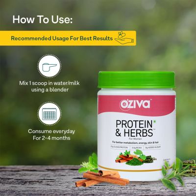 Oziva: Protein & Herbs - Women - Improving Metabolism - Skin & Hair - Mango - 1 kg