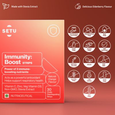 SETU: Immunity: Boost Strips | Orange Flavour - 30 Strips
