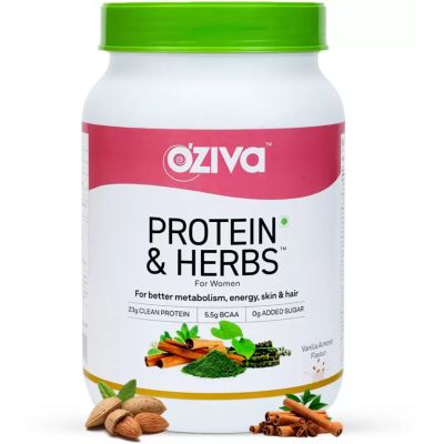 Oziva: Protein & Herbs - Women - Improving Metabolism - Skin & Hair - Vanilla Almond - 1 kg