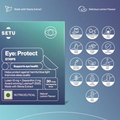 SETU: Eye: Protect Strips with Patented LuteMax 2020 - 30 Lemon Flavoured Strips