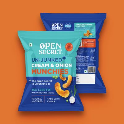 Open Secret: Cream and Onion Munchies - 25 gm (Pack of 6)
