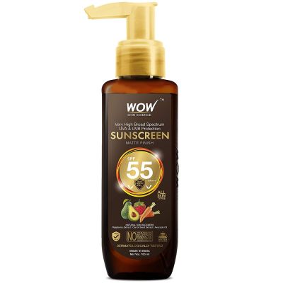 WOW: Sunscreen Matte Finish - SPF 55 PA+++ - 100 ml