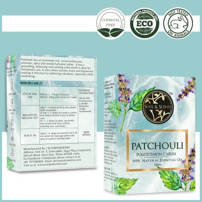 Soul & Scents: Patchouli Essential Oil 10ml