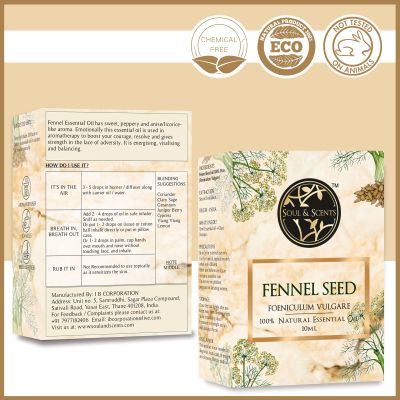 Soul & Scents: Fennel Seed Essential Oil 10ml