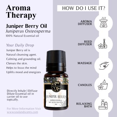 Soul & Scents: Juniper Berry Essential Oil 10ml
