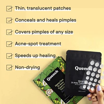Quench Botanics: Mama Cica Zit Away Treatment Patches | Korean Skin care - 10gm