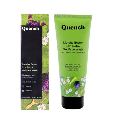Quench Botanics: Matcha Better Skin Detox gel Face Wash | Korean Skin care - 100ml