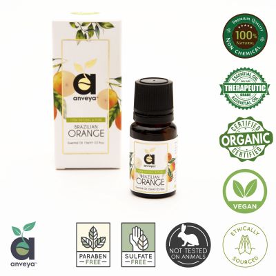Anveya: Orange Essential Oil - 15 Ml