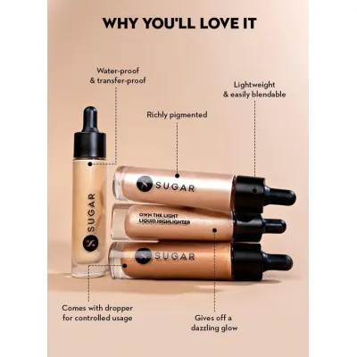 Sugar Cosmetics : Own The Light - Liquid Highlighter - 02 Diva Dazzle (Rosey Taupe) - 20ml