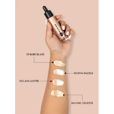 Sugar Cosmetics : Own The Light - Liquid Highlighter - 02 Diva Dazzle (Rosey Taupe) - 20ml