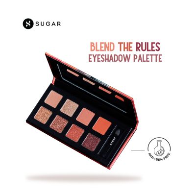 Sugar Cosmetics : Cosmetics Blend The Rules Eyeshadow Palette - 02 Warrior (Smokey) - 10.4gm
