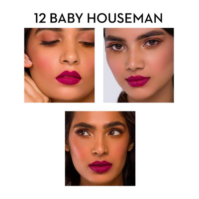 Sugar Cosmetics : Matte As Hell - Crayon Lipstick -12 Baby Houseman (Deep Pink) - 2.8gm