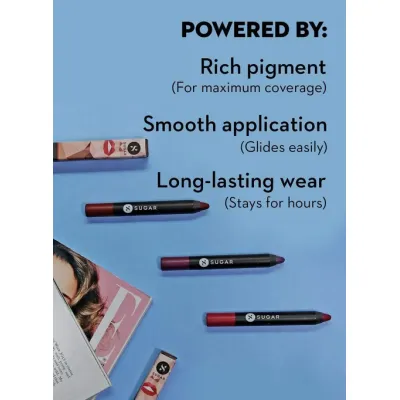 Sugar Cosmetics : Matte As Hell - Crayon Lipstick -05 Rose Dawson (Rose Pink) - 2.8gm
