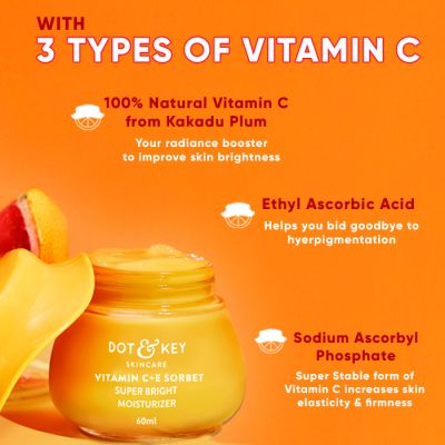 Dot & Key: Vitamin C + E Sorbet Super Bright Moisturizer - 60ml