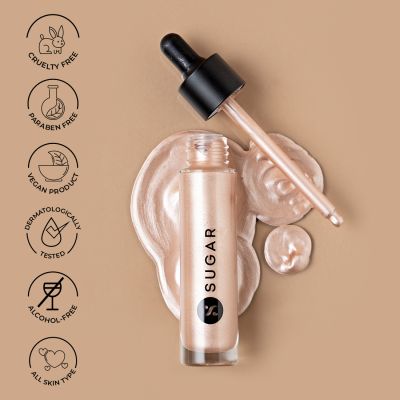 Sugar Cosmetics : Own The Light - Liquid Highlighter - 01 Babe Blaze (Champagne Gold) - 20ml