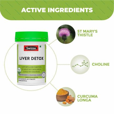 Swisse: Ultiboost Liver Detox Supplement for Complete Liver Support, Cleansing and Detox - 30 Tablets