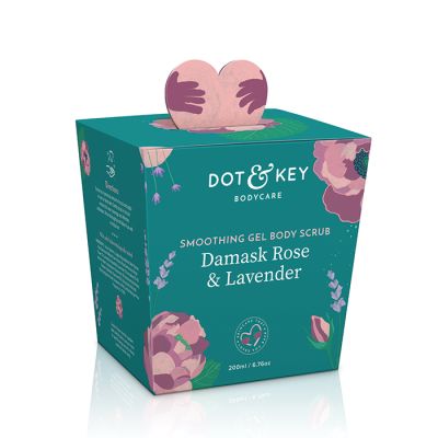 Dot & Key: Smoothing Gel Body Scrub Damask Rose & Lavender - 200ml