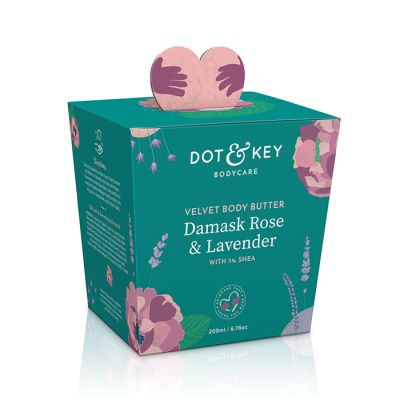 Dot & Key: Velvet Body Butter Damask Rose & Lavender With 5% Shea - 200ml