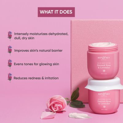 Dot & Key: Velvet Body Butter Damask Rose & Lavender With 5% Shea - 200ml