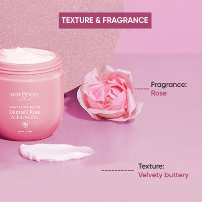Dot & Key: Velvet Body Butter Damask Rose & Lavender With 5% Shea - 200ml