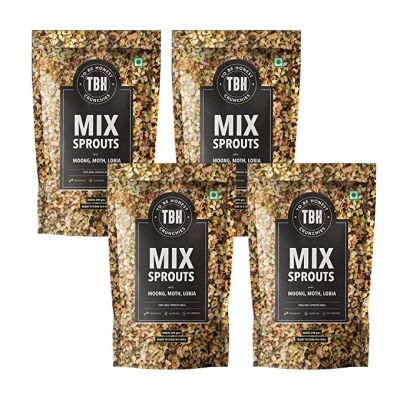 To Be Honest: Mix Sprouts with Moth Lobia - Pack of 4 - 450 gm