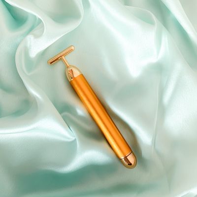 Natural Vibes: 24k Gold Vibrating Face Roller & Sculptor with FREE Gold Beauty Elixir Oil [CLONE]