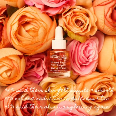 Natural Vibes: Anti Ageing Nirvana Flower Night Face Oil - 20ml [CLONE]
