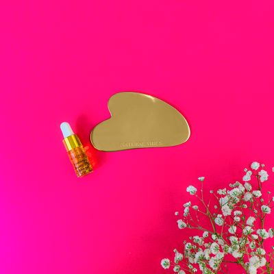 Natural Vibes: Kwansha ( Kansa + Gua Sha) Face Massager with FREE Gold Beauty Elixir Oil [CLONE]
