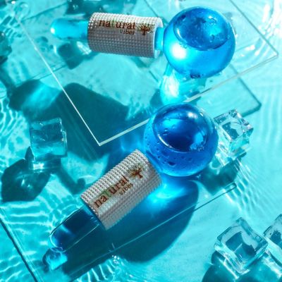 Natural Vibes: Ice Globes Facial Tool with FREE Gold Beauty Elixir Oil & Vitamin C Serum for Face, Neck and Under Eye