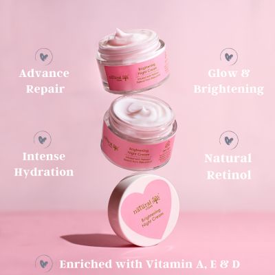 Natural Vibes: Glow & Brightening Night Cream - Advance Repair & Hydration with Natural Retinol - 20gm [CLONE]