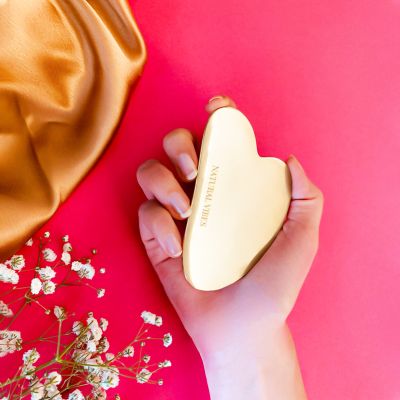 Natural Vibes: Kwansha ( Kansa + Gua Sha) Face Massager with FREE Gold Beauty Elixir Oil [CLONE]