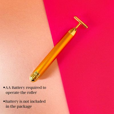 Natural Vibes: 24k Gold Vibrating Face Roller & Sculptor with FREE Gold Beauty Elixir Oil [CLONE]